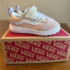 Vans Kids' Light Pink and Cream Sneakers